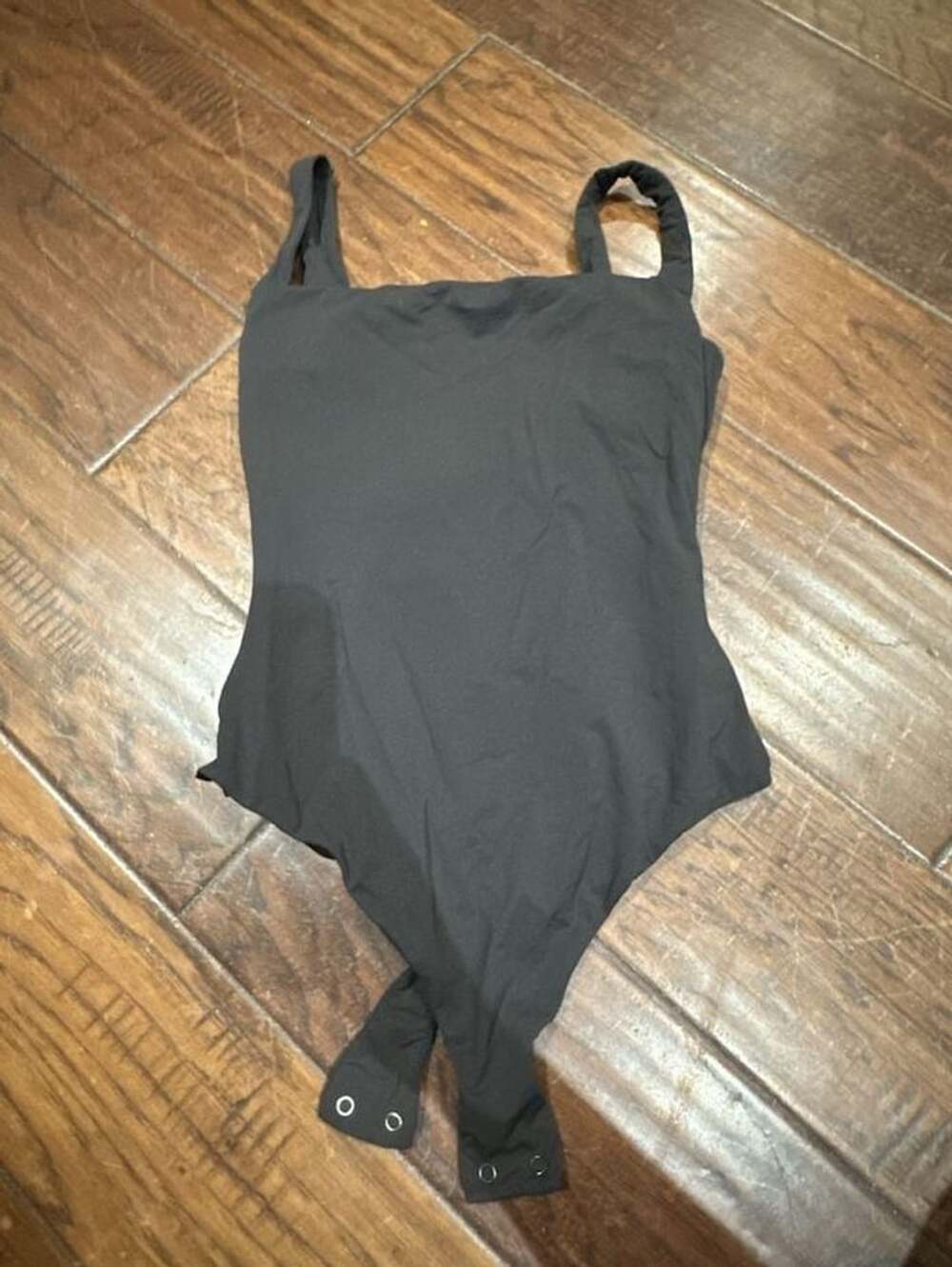 SKIMS Fits Everybody Square Neck Bodysuit Size S Black